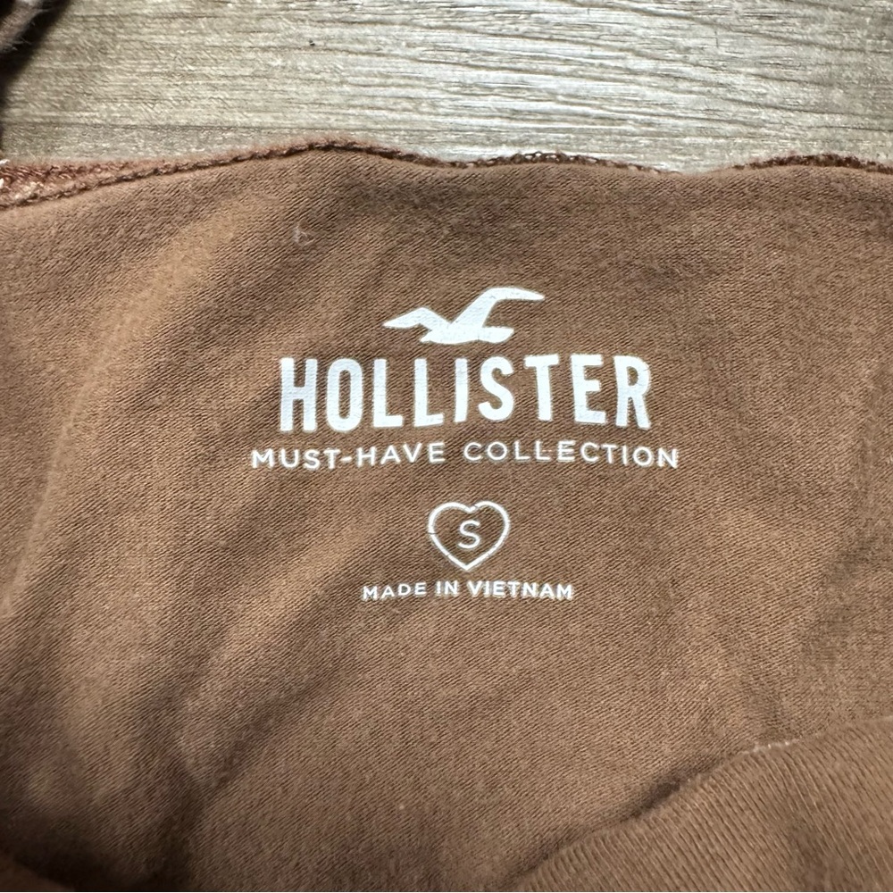 Hollister Brown Floral Tank Top Crop Top Size Small - Picture 3 of 7